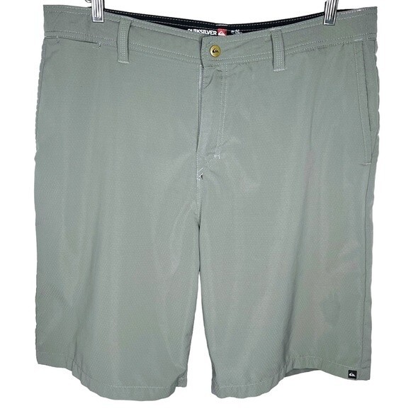 Quiksilver Amphibians Board Shorts approx sz L * Gray Boardies Surf Swim Skate - Picture 1 of 4
